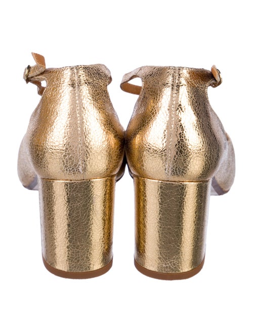 Sézane Leather T-Strap Pumps