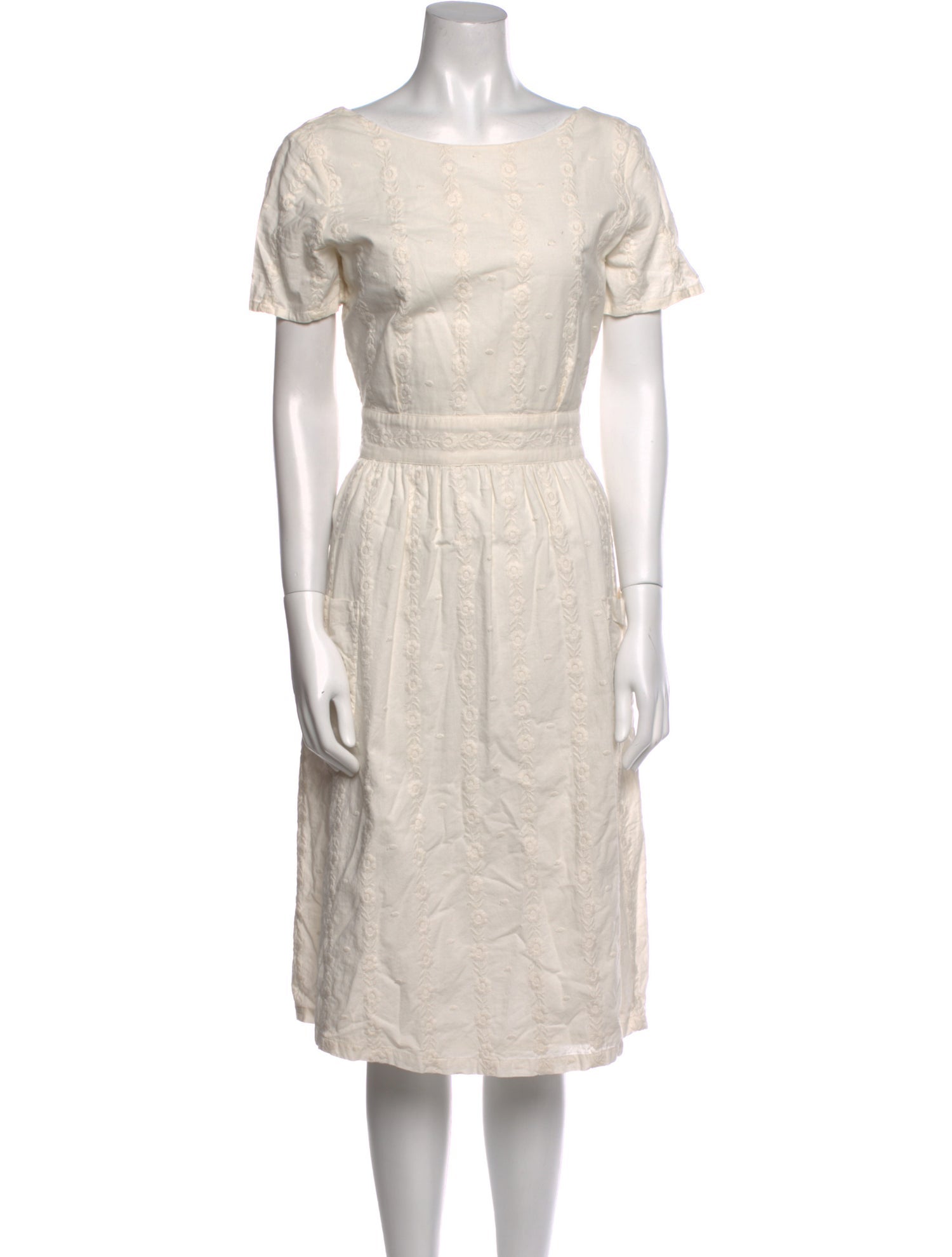 Sézane Bateau Neckline Midi Length Dress