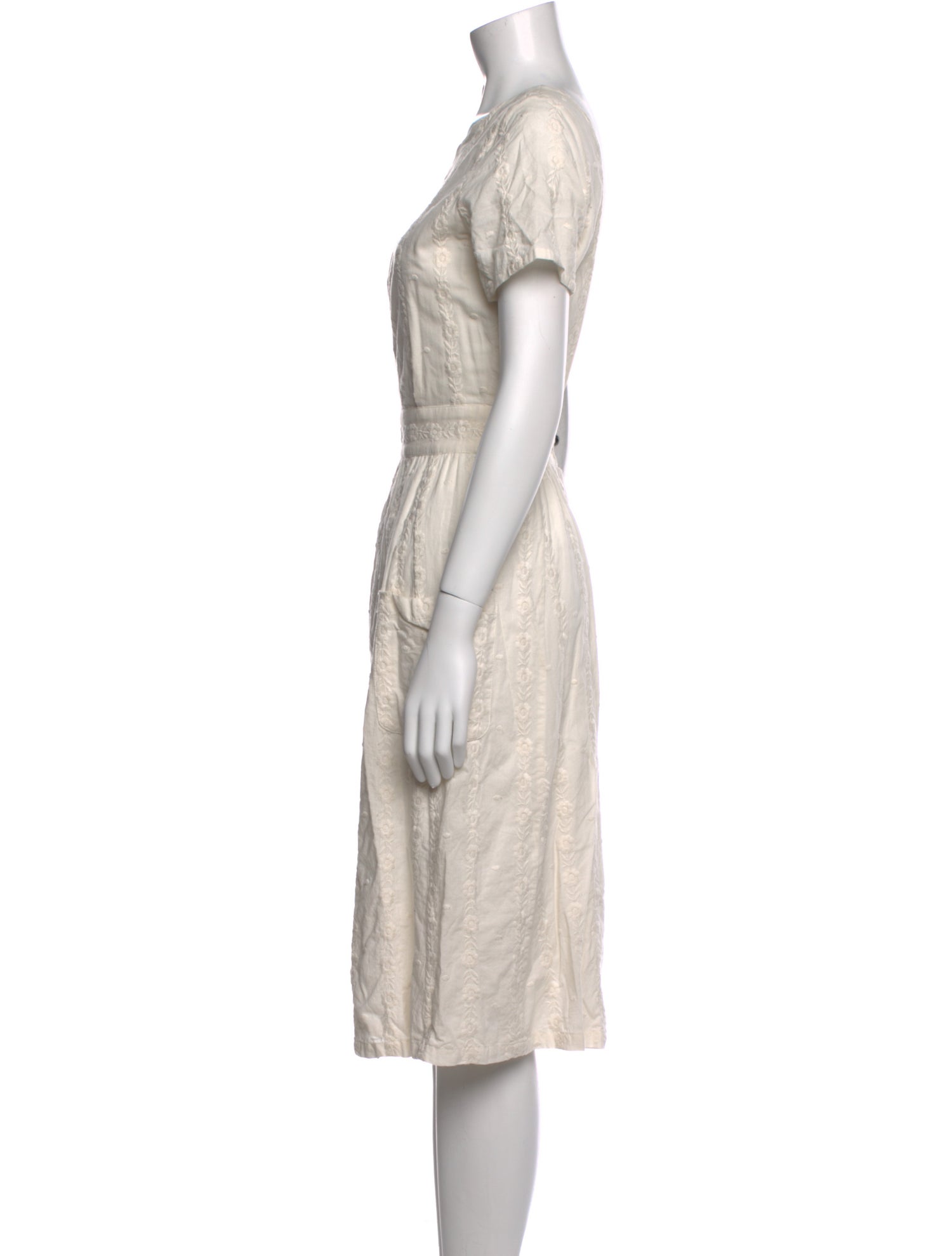 Sézane Bateau Neckline Midi Length Dress