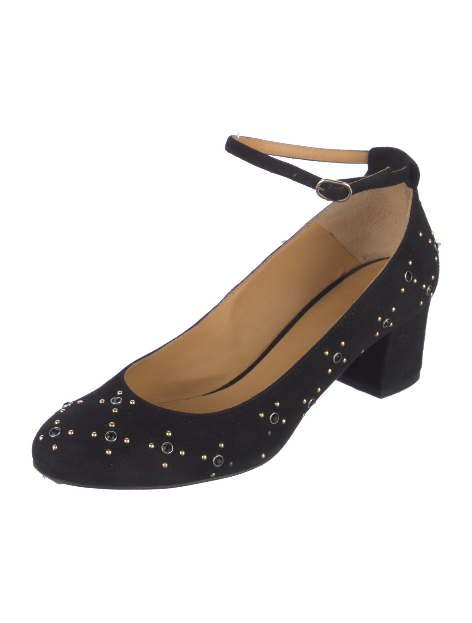 Sézane Suede Studded Accents Pumps