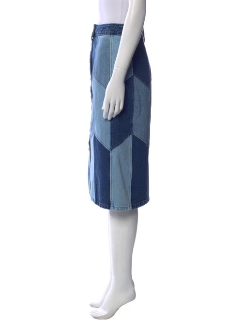 Sézane Colorblock Pattern Knee-Length Skirt