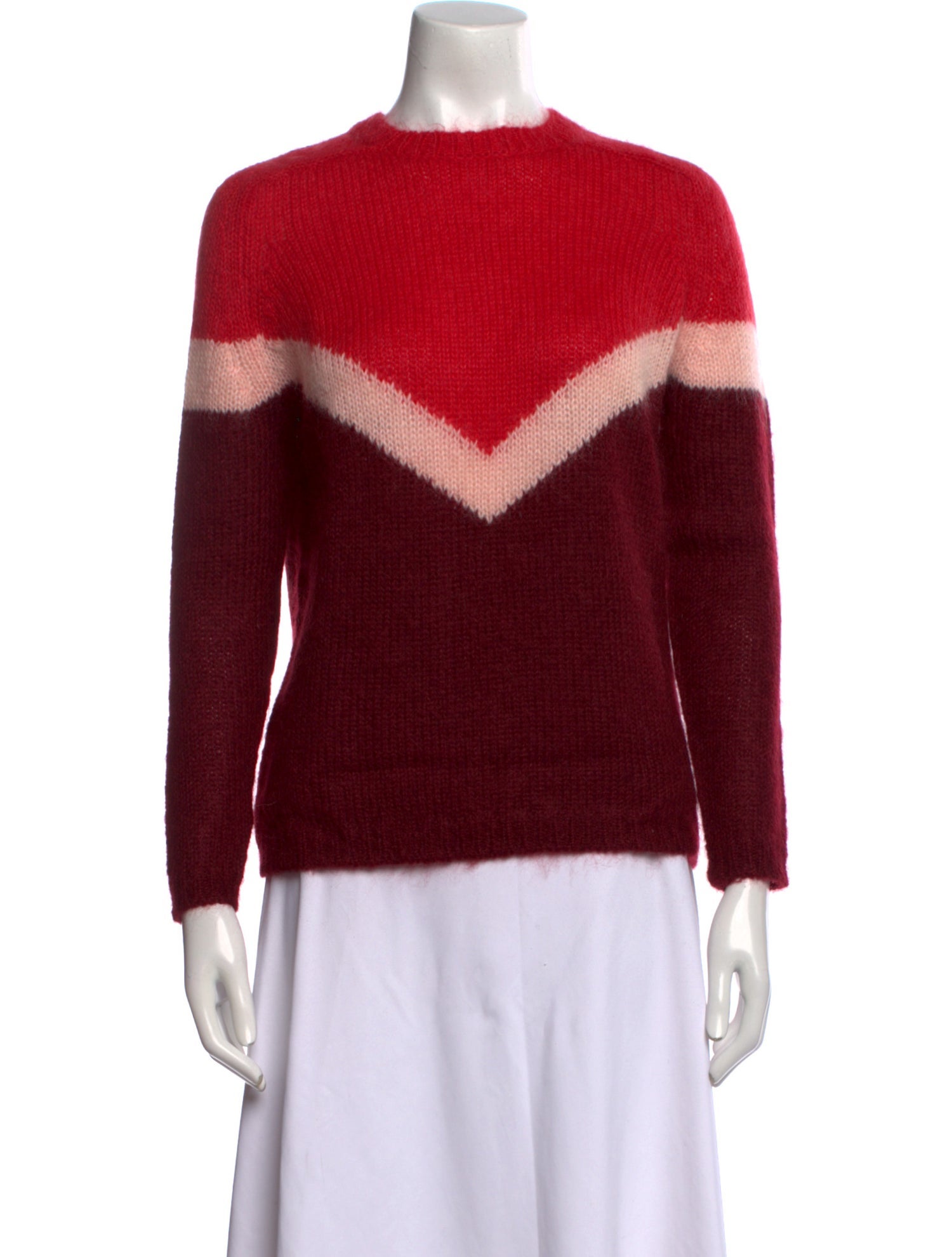 Sézane Striped Mock Neck Sweater