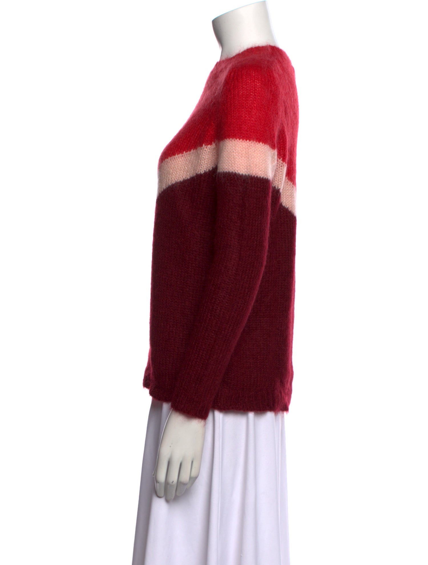 Sézane Striped Mock Neck Sweater