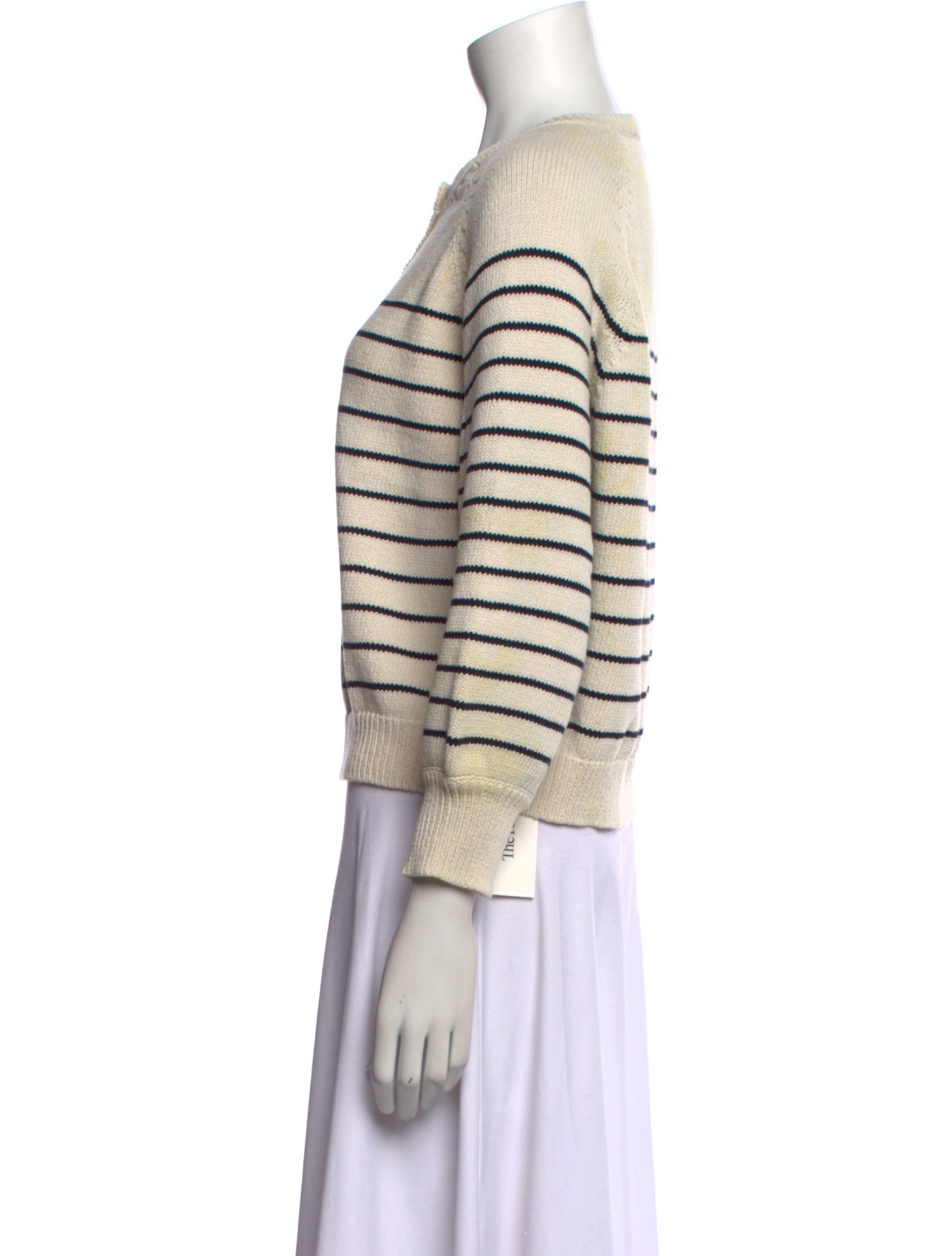 Sézane Striped Crew Neck Sweater