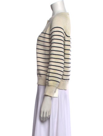 Sézane Striped Crew Neck Sweater