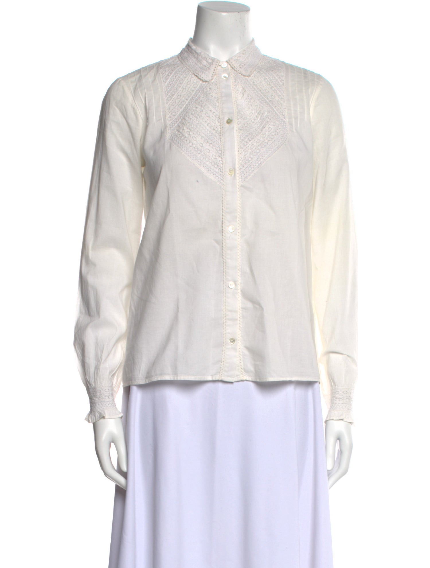 Sézane Long Sleeve Button-Up Top