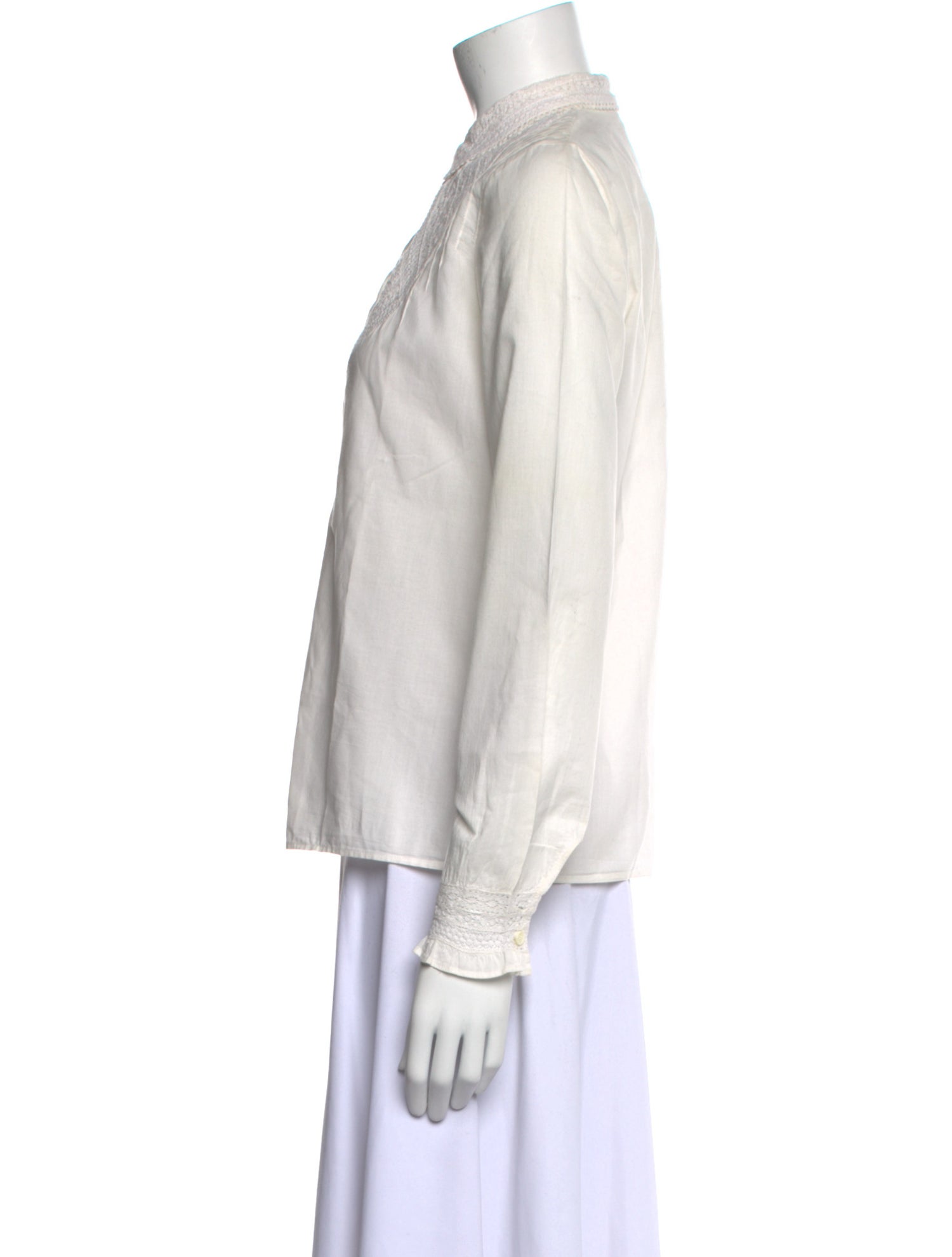 Sézane Long Sleeve Button-Up Top