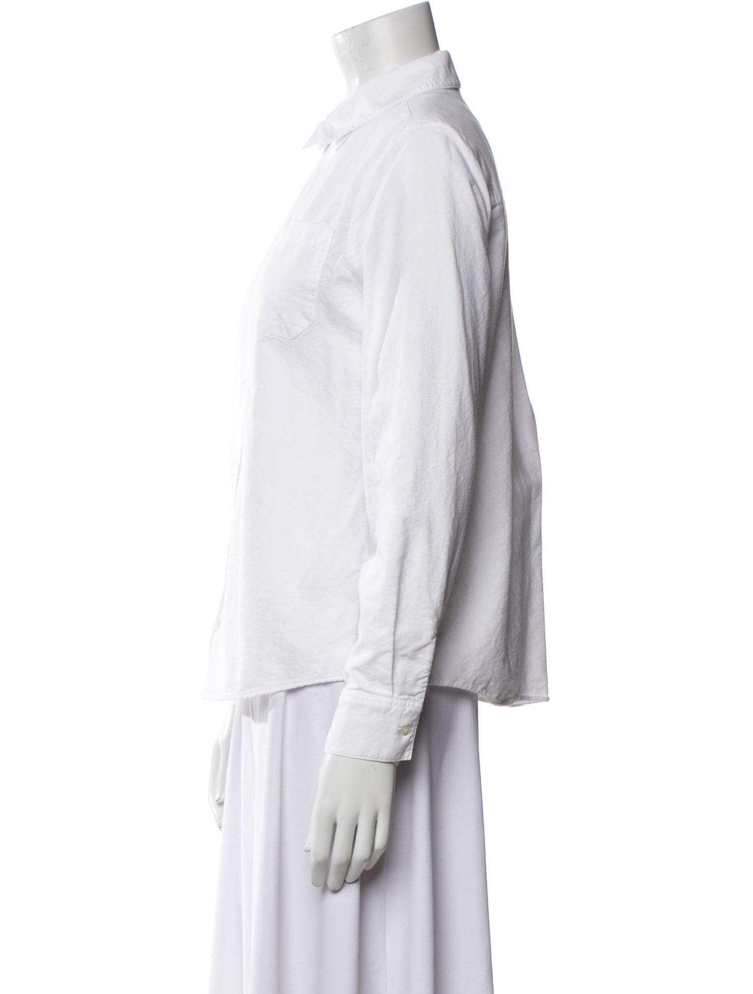 Sézane Three-Quarter Sleeve Button-Up Top