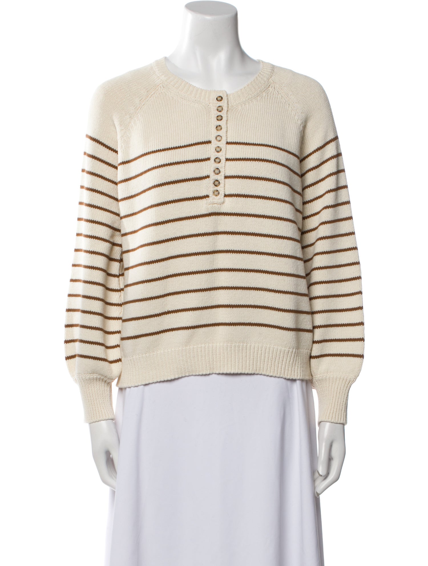 Sézane Striped Scoop Neck Sweater
