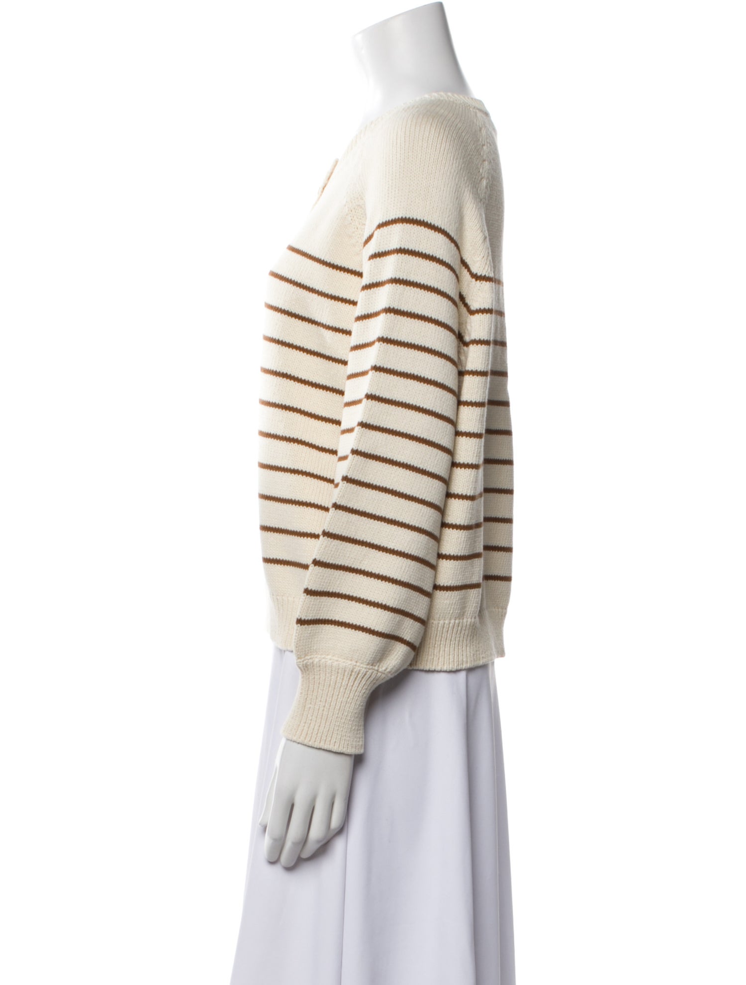 Sézane Striped Scoop Neck Sweater