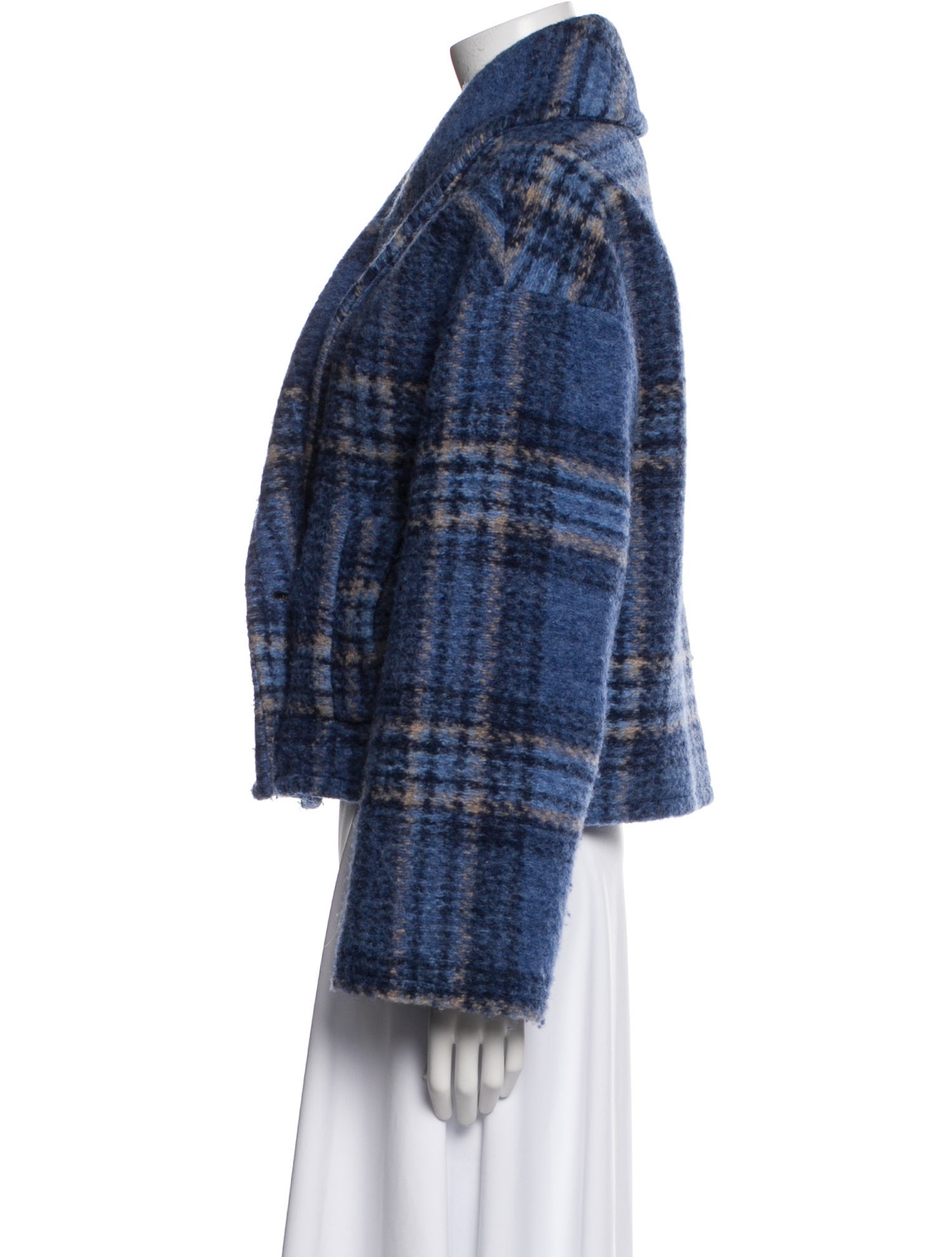 Sézane Plaid Print Jacket