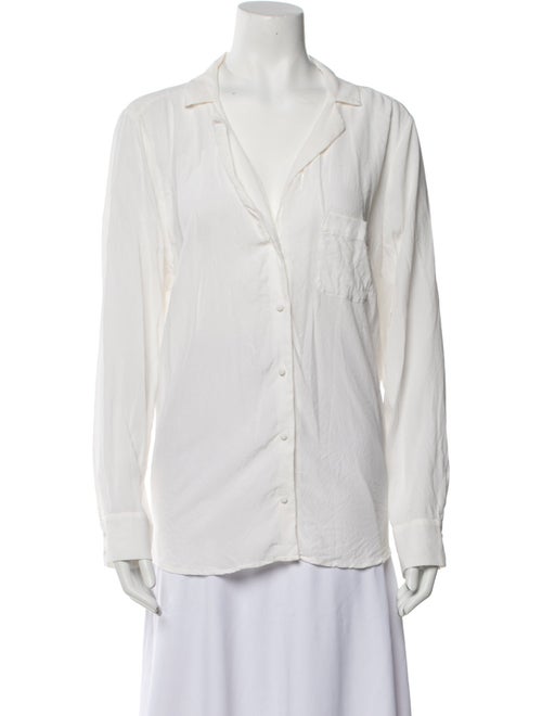 Sézane Silk Long Sleeve Button-Up Top