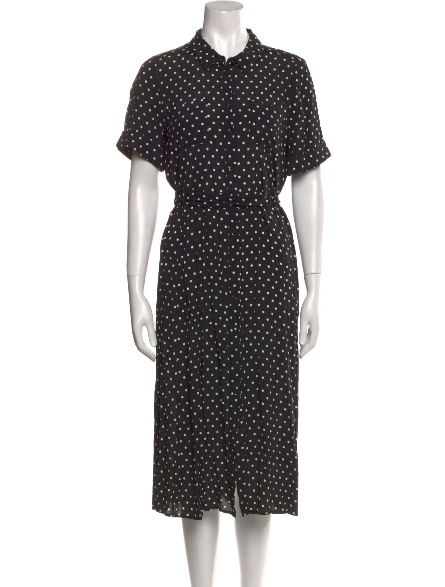 Sézane Polka Dot Print Midi Length Dress