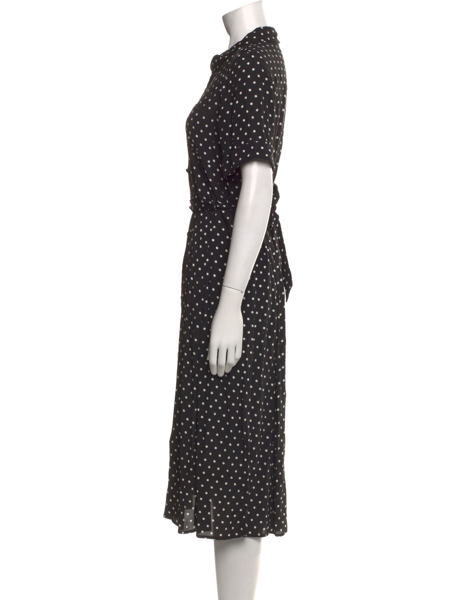 Sézane Polka Dot Print Midi Length Dress