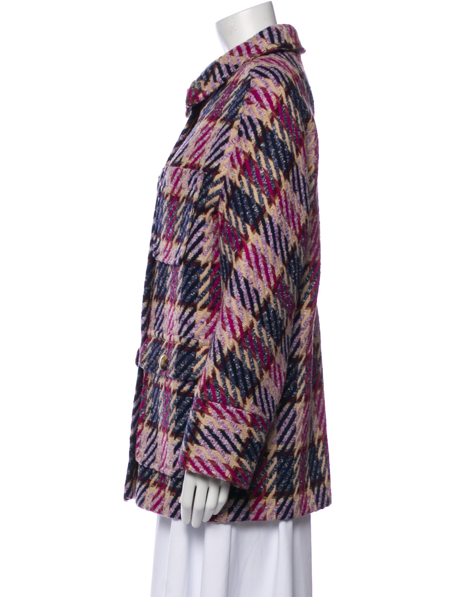 Sézane Houndstooth Print Jacket