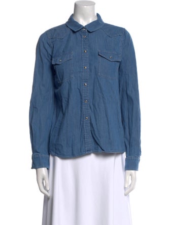 Sézane Long Sleeve Button-Up Top