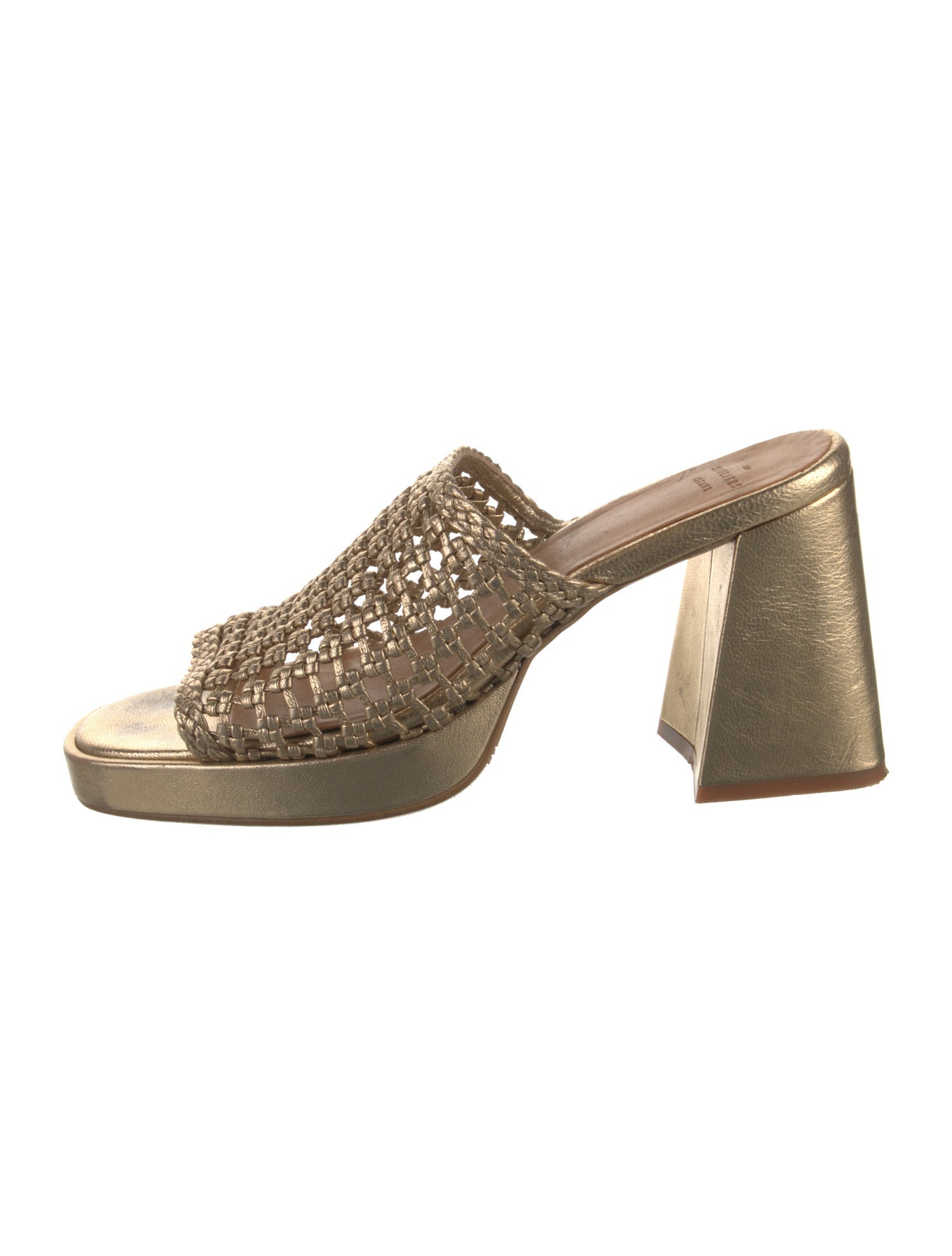 Sézane Leather Braided Accents Slides