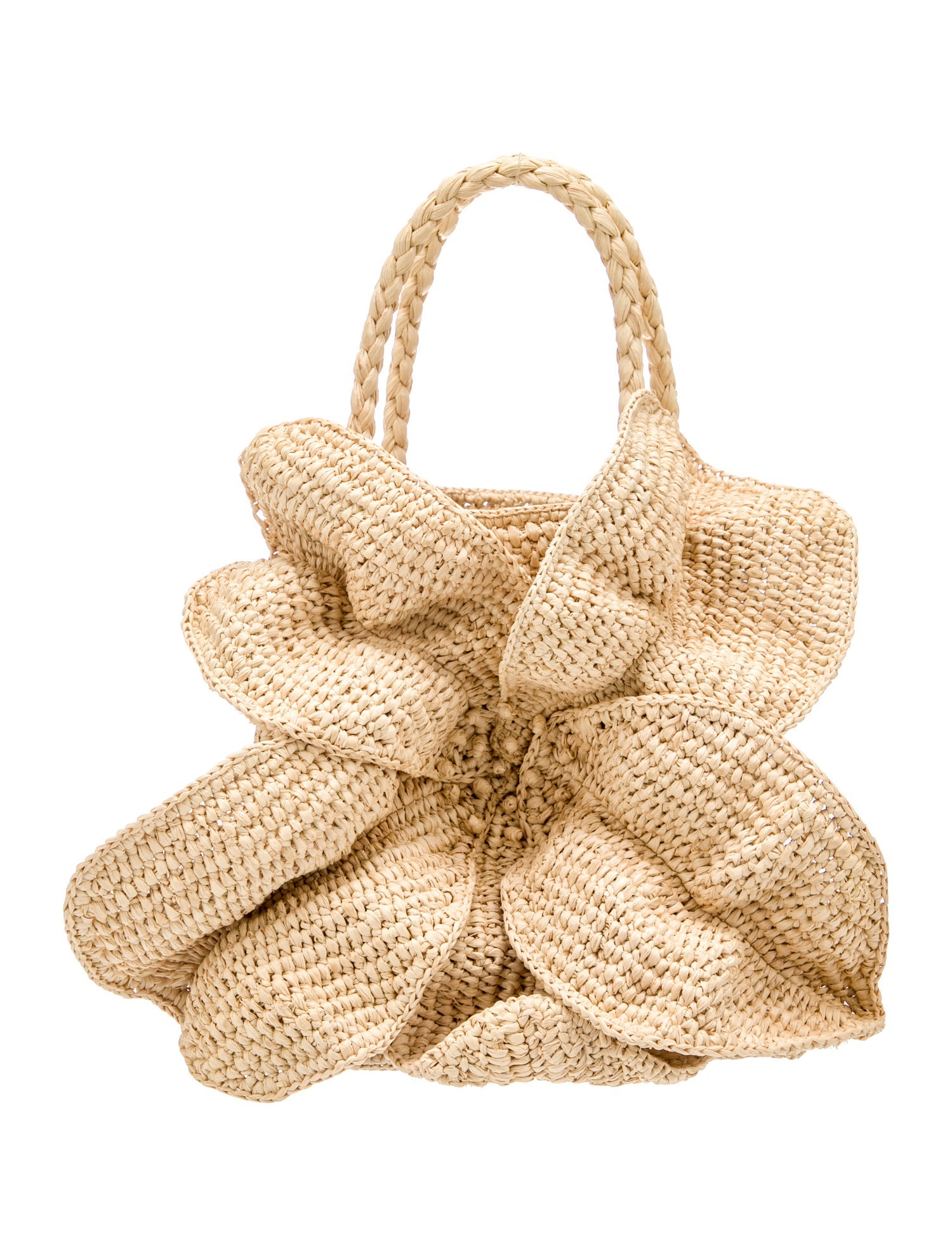 Sézane Raffia Top Handle Bag