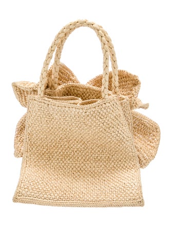 Sézane Raffia Top Handle Bag