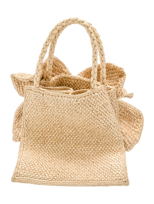 Sézane Raffia Top Handle Bag