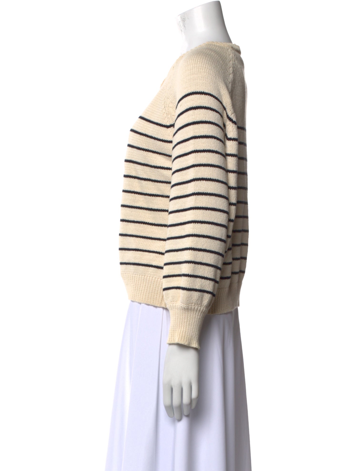 Sézane Striped Scoop Neck Sweater