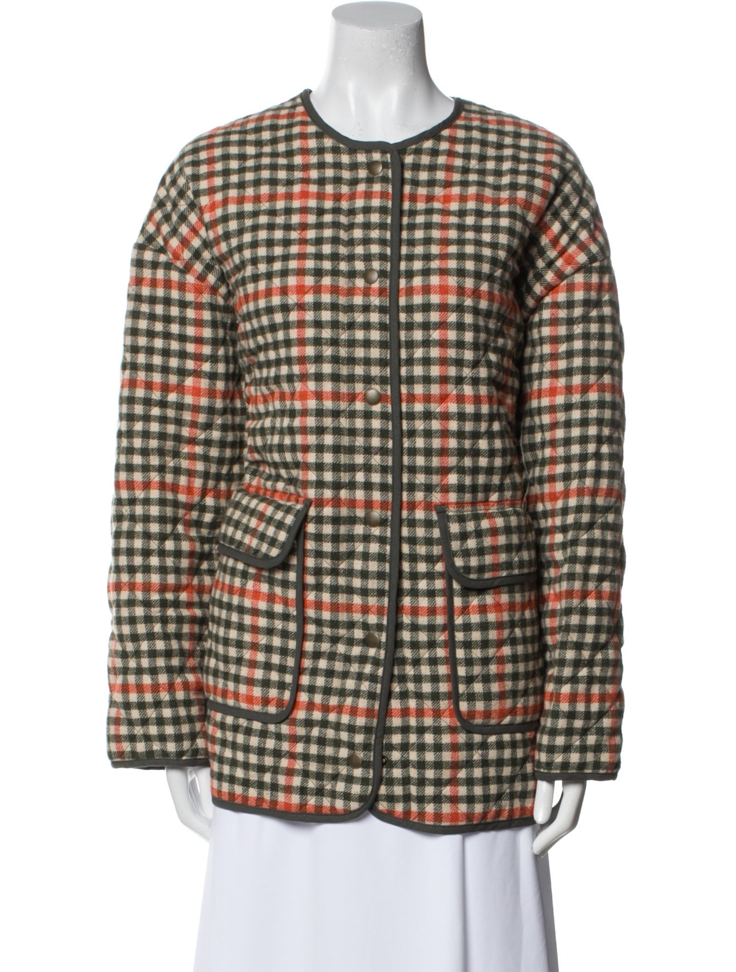 Sézane Wool Plaid Print Coat w/ Tags