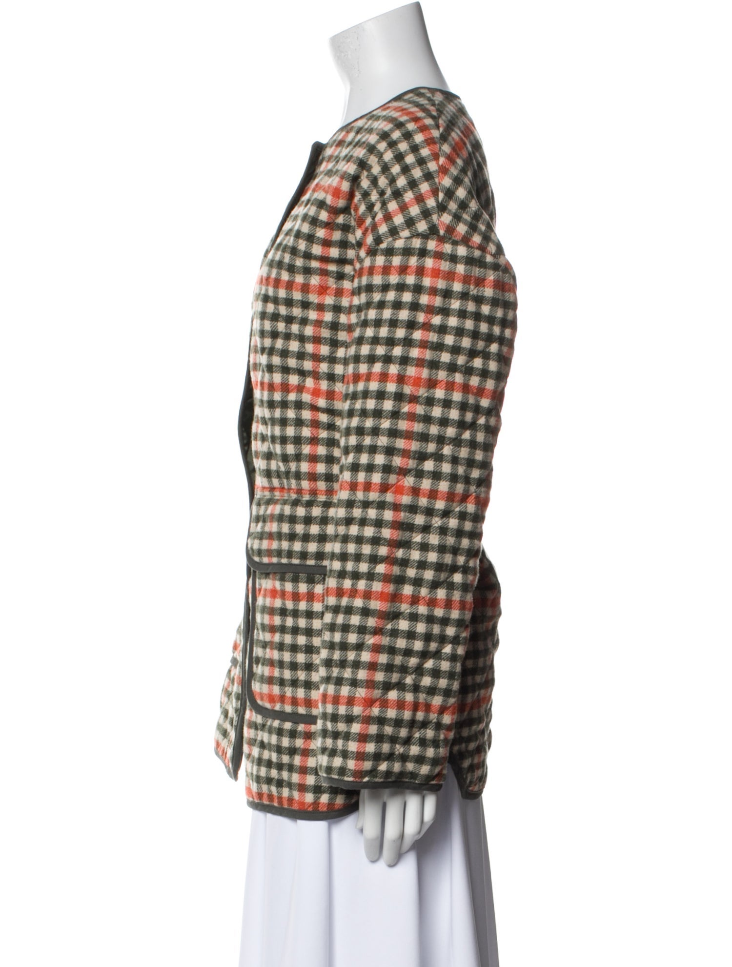 Sézane Wool Plaid Print Coat w/ Tags