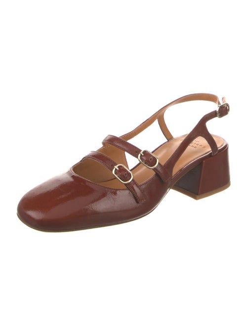 Sézane Patent Leather Slingback Pumps