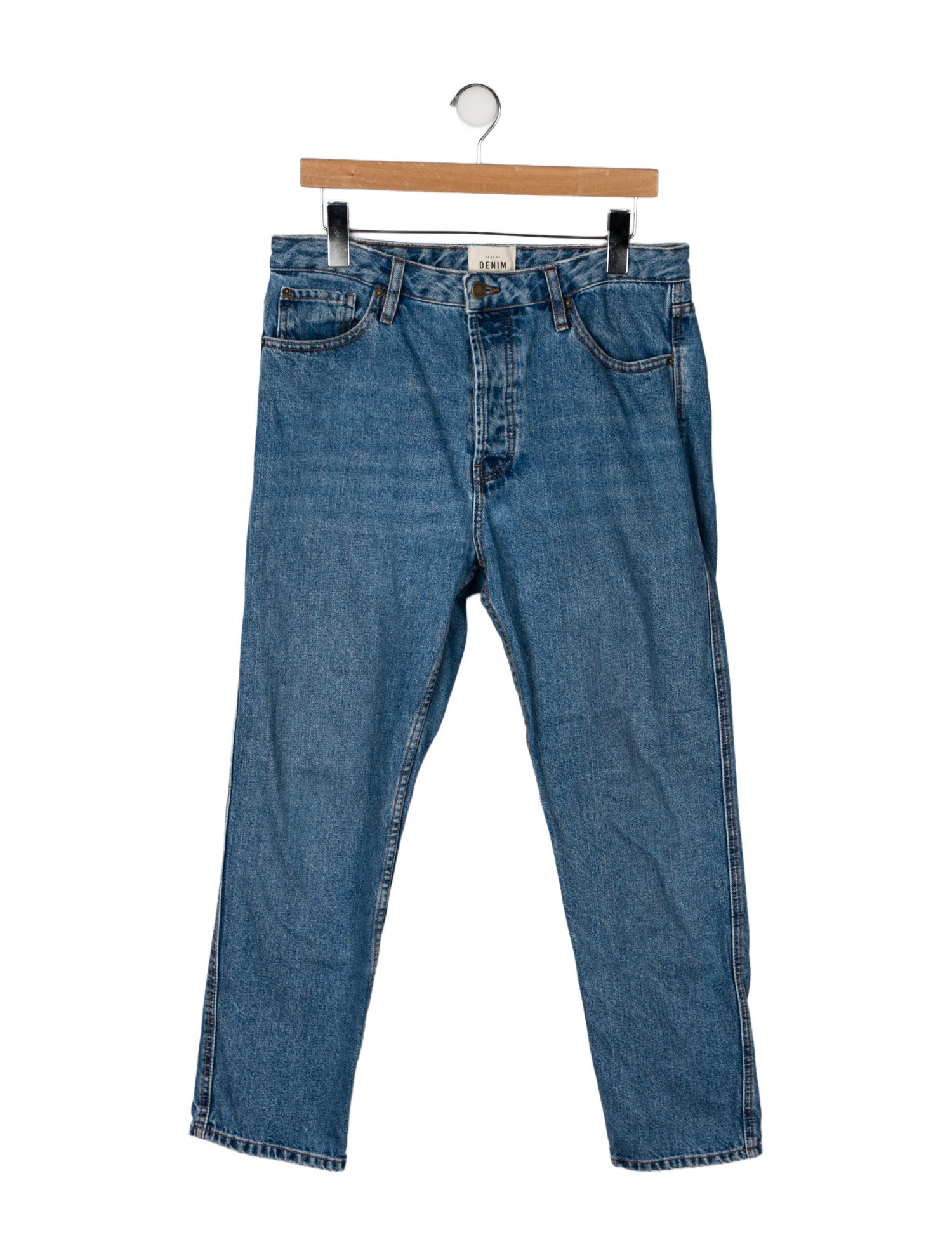 Sézane High-Rise Straight Leg Jeans