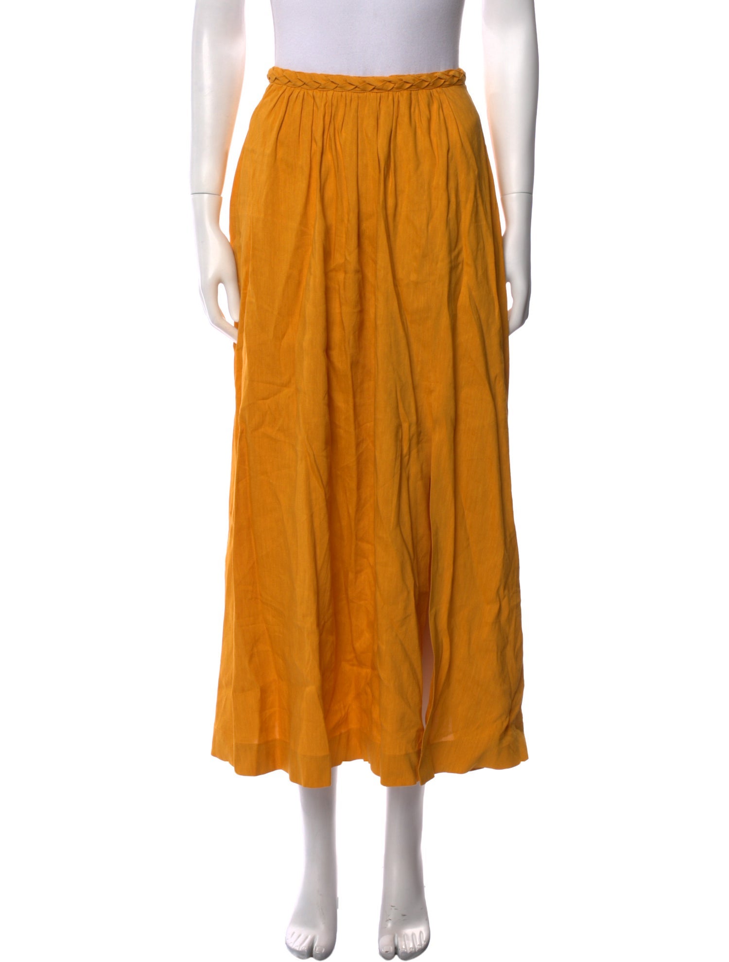 Sézane Linen Midi Length Skirt