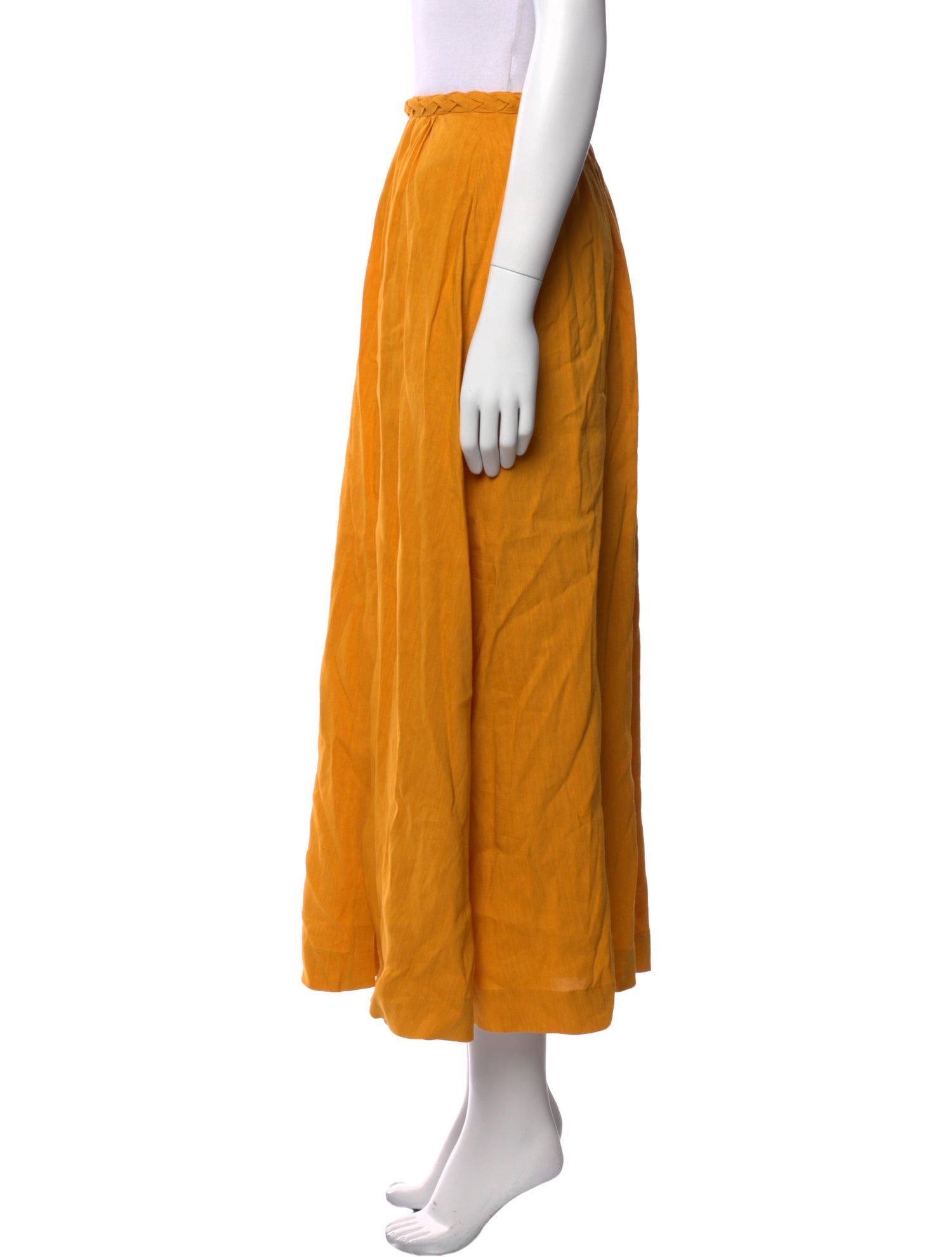 Sézane Linen Midi Length Skirt