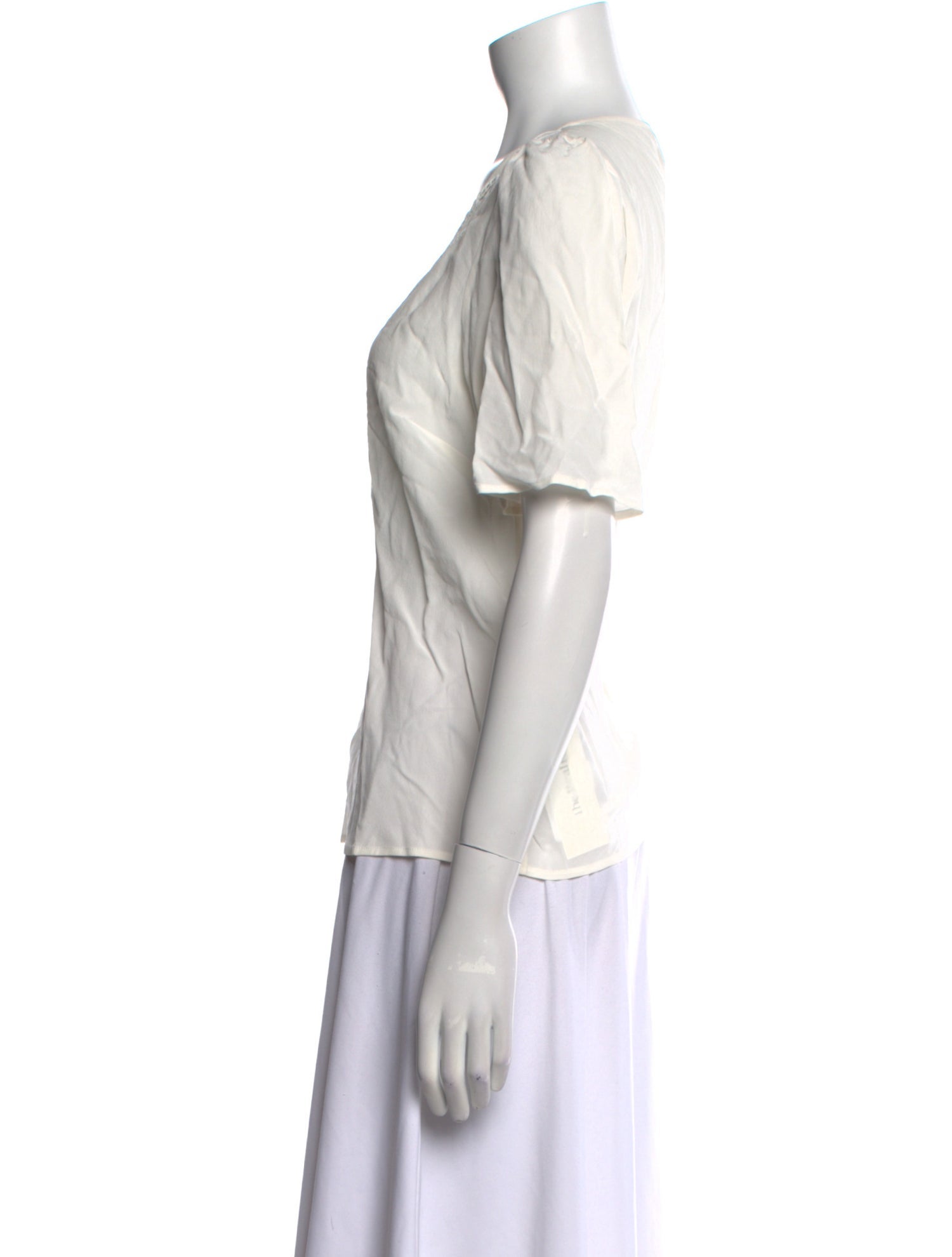 Sézane Silk V-Neck Top