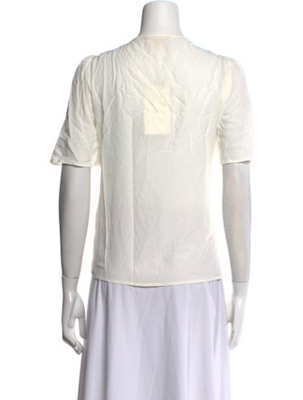 Sézane Silk V-Neck Top