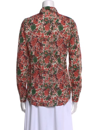 Sézane Floral Print Long Sleeve Blouse