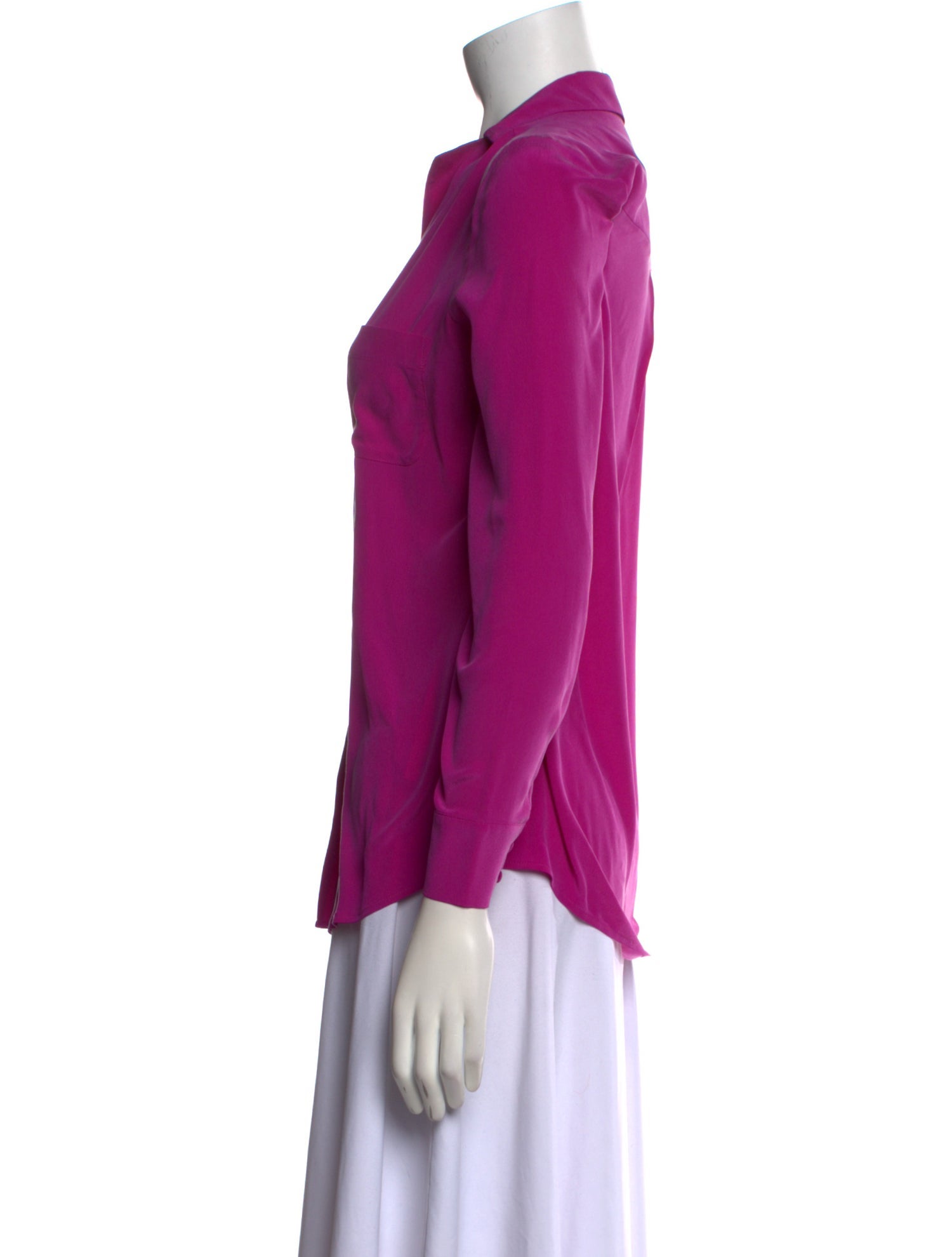 Sézane Silk Long Sleeve Blouse