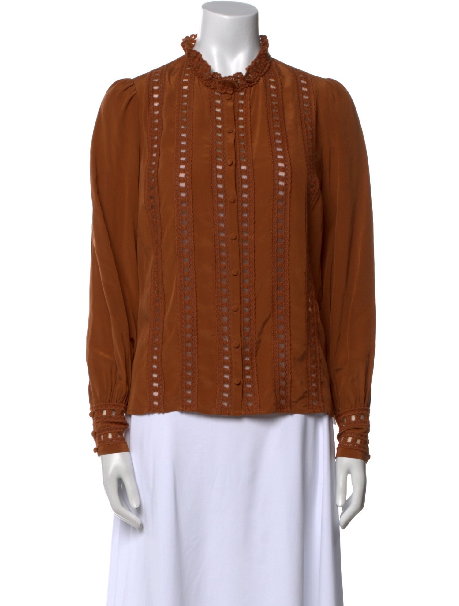 Sézane Silk Mock Neck Blouse w/ Tags