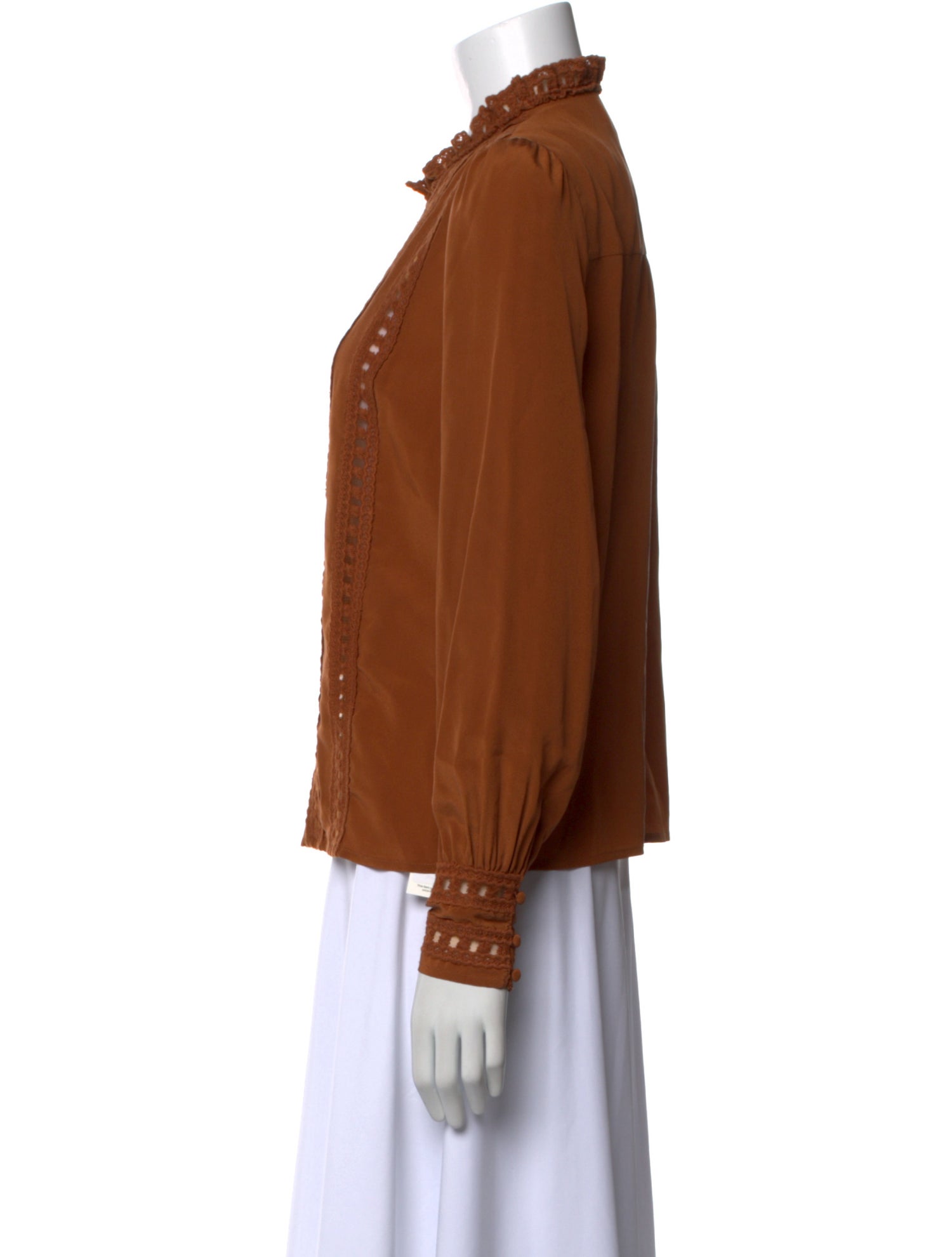 Sézane Silk Mock Neck Blouse w/ Tags