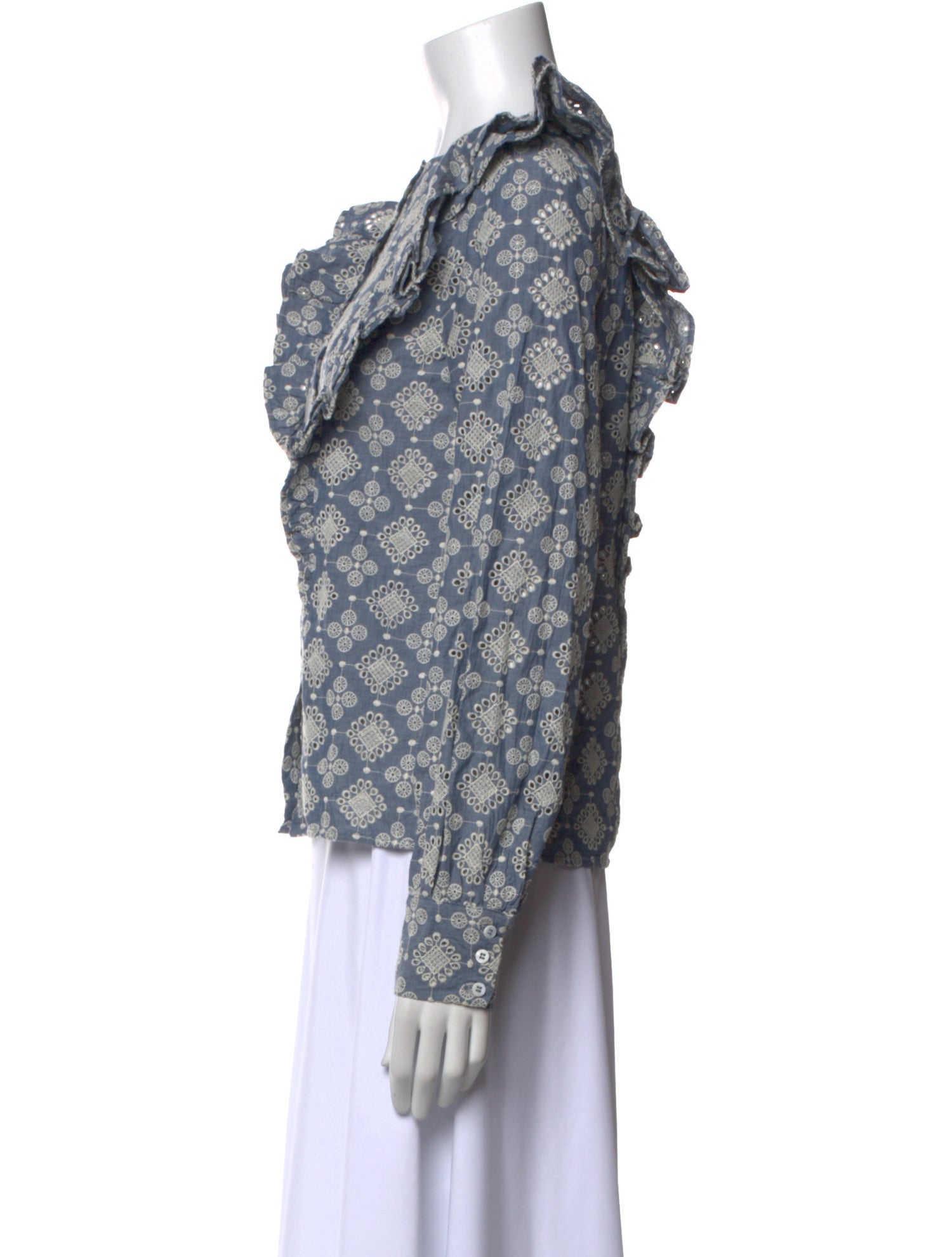 Sézane Floral Print Bateau Neckline Blouse w/ Tags