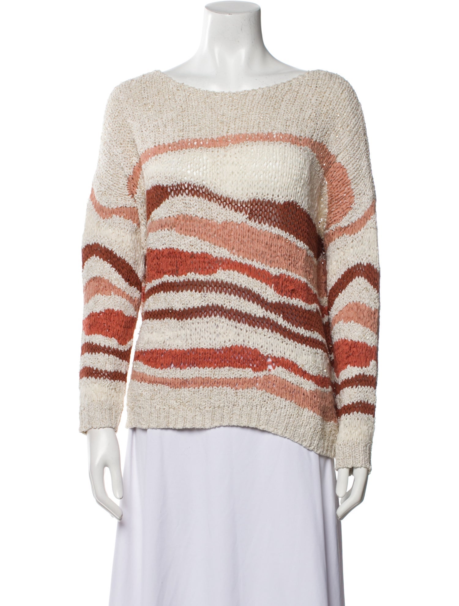 Sézane Striped Bateau Neckline Sweater