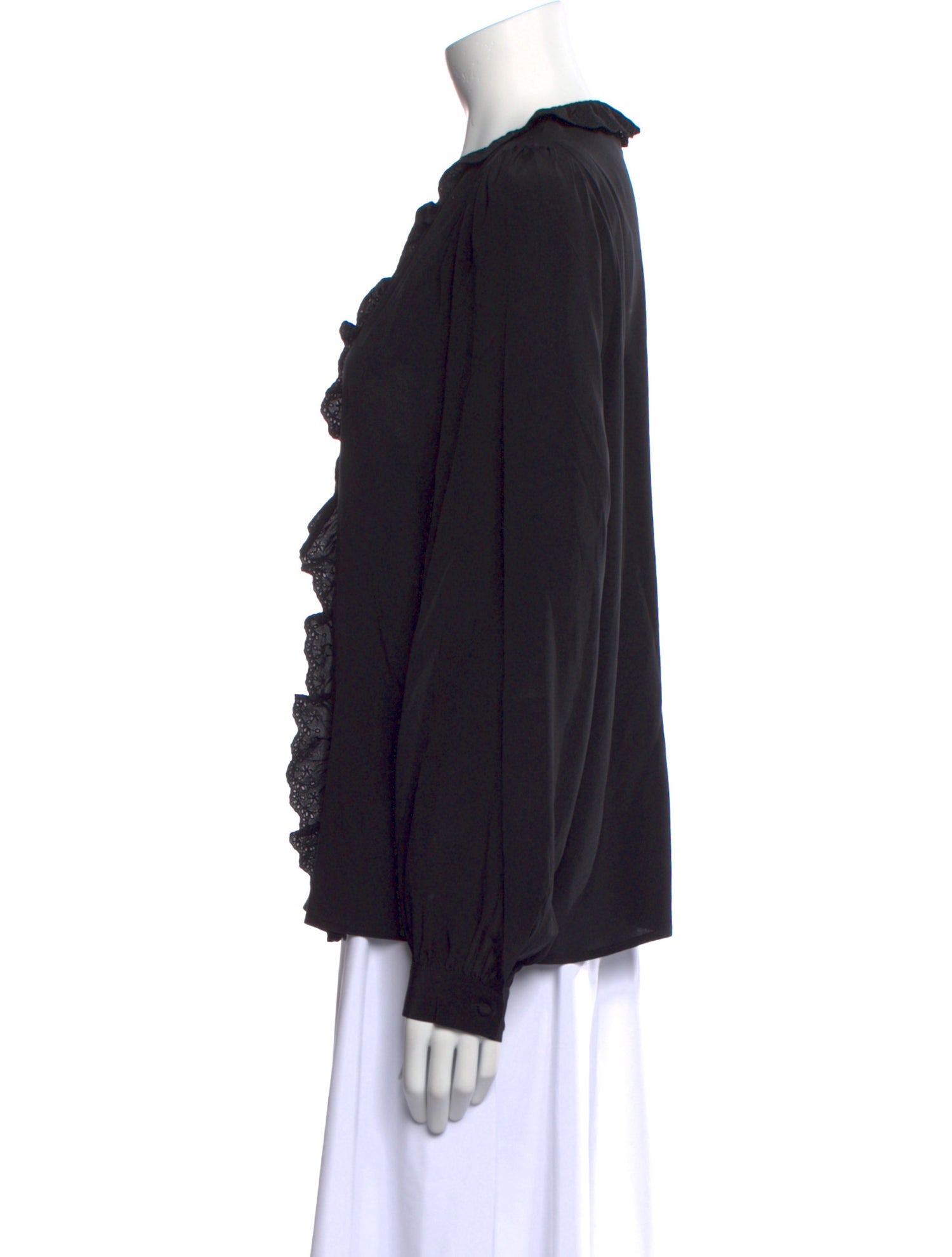 Sézane Silk V-Neck Blouse