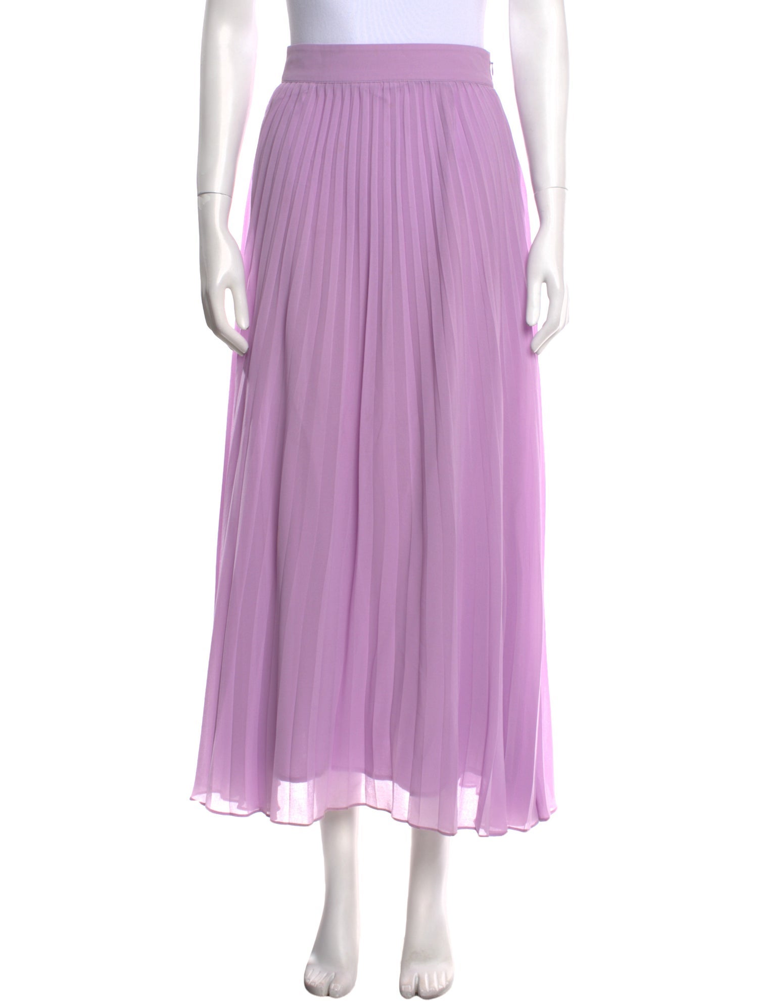 Sézane Pleated Accents Midi Length Skirt