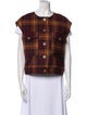 Sézane Wool Plaid Print Vest