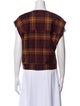 Sézane Wool Plaid Print Vest
