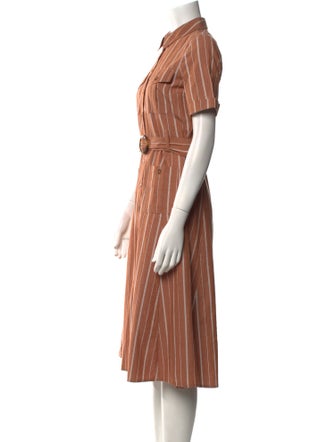 Sézane Striped Midi Length Dress