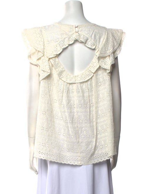 Sézane Scoop Neck Short Sleeve Blouse