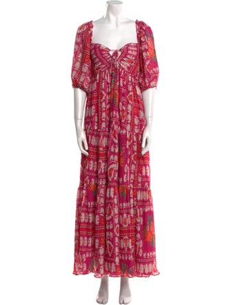 Sézane Printed Long Dress