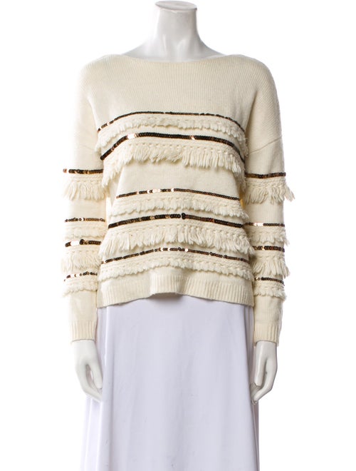 Sézane Striped Bateau Neckline Sweater