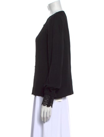 Sézane Silk Crew Neck Blouse