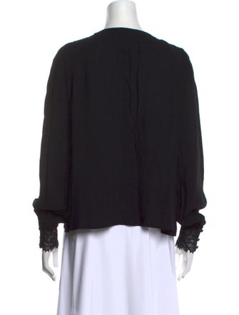 Sézane Silk Crew Neck Blouse