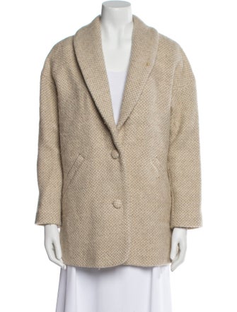 Sézane Wool Faux Fur Coat